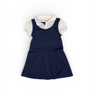 260. The Children's Place Navy and White Casual Dress Girls Size 4
